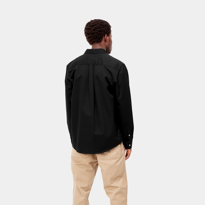 Black Men Carhartt Madison Shirts | KQX-485276