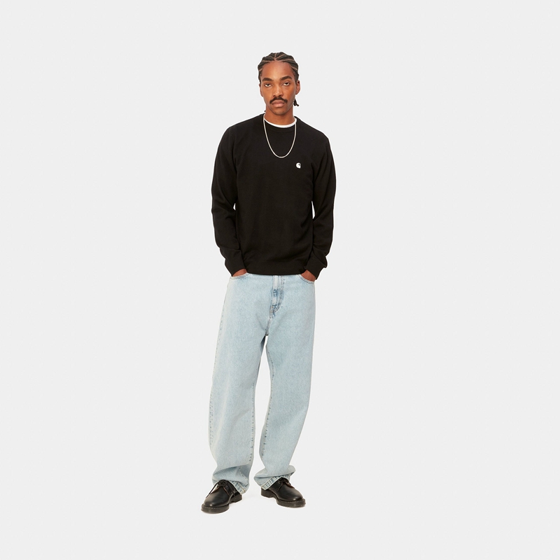 Black Men Carhartt Madison Sweatshirt | LIH-147296