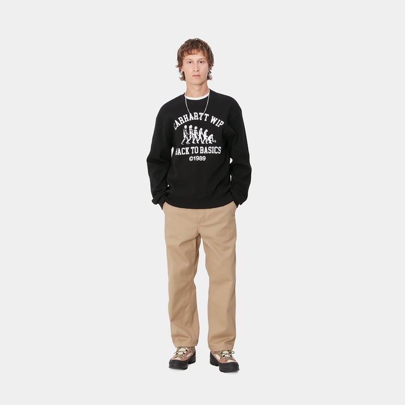 Black Men Carhartt Main Basics Sweatshirt | AVB-867421