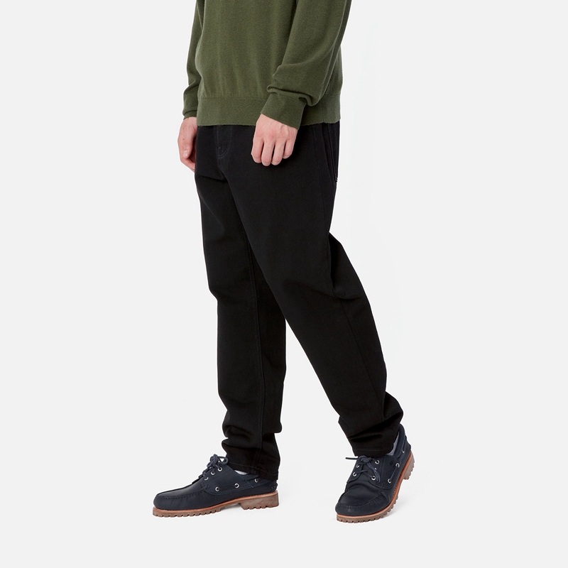 Black Men Carhartt Newel Pants | MYO-821630