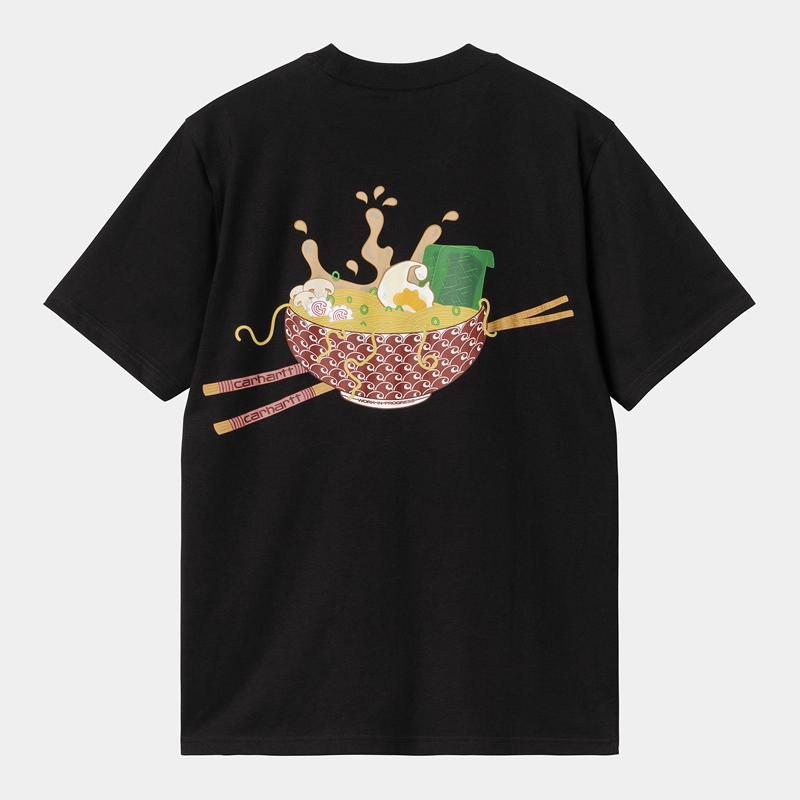 Black Men Carhartt Noodle Soup T-Shirt | QPU-604821