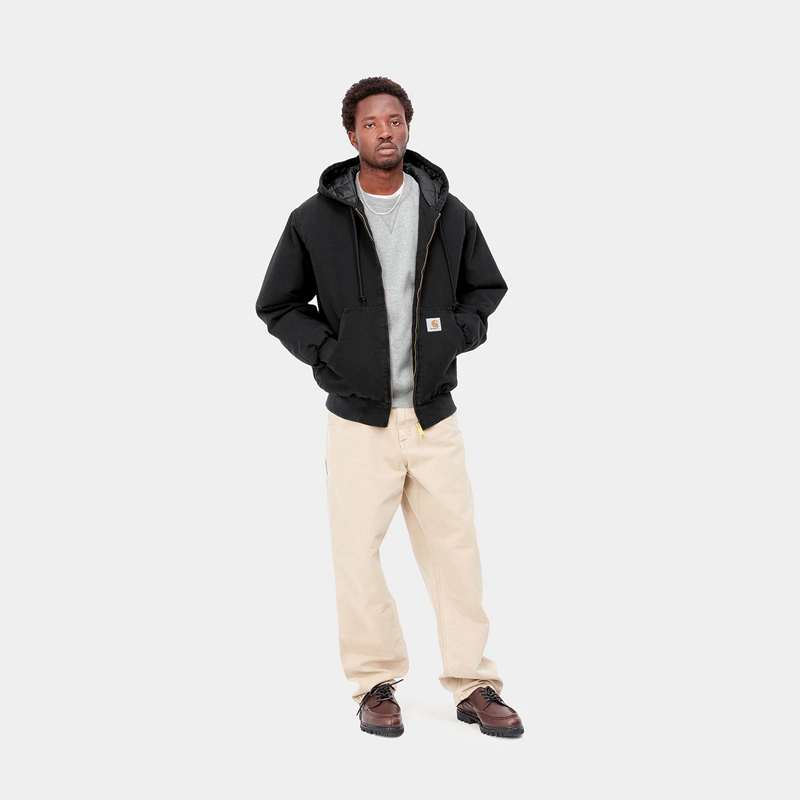 Black Men Carhartt OG Active Winter Jackets | BHJ-429163