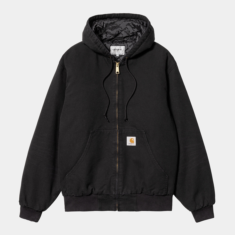 Black Men Carhartt OG Active Winter Jackets | BHJ-429163