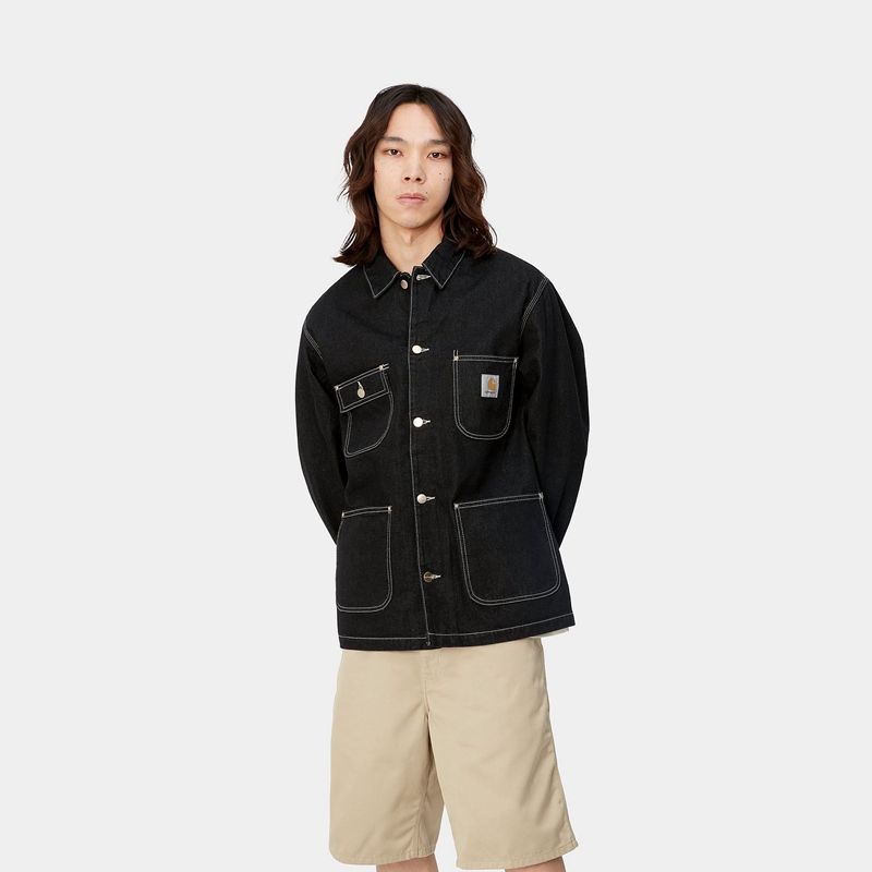 Black Men Carhartt OG Chore Coats | IDQ-308572