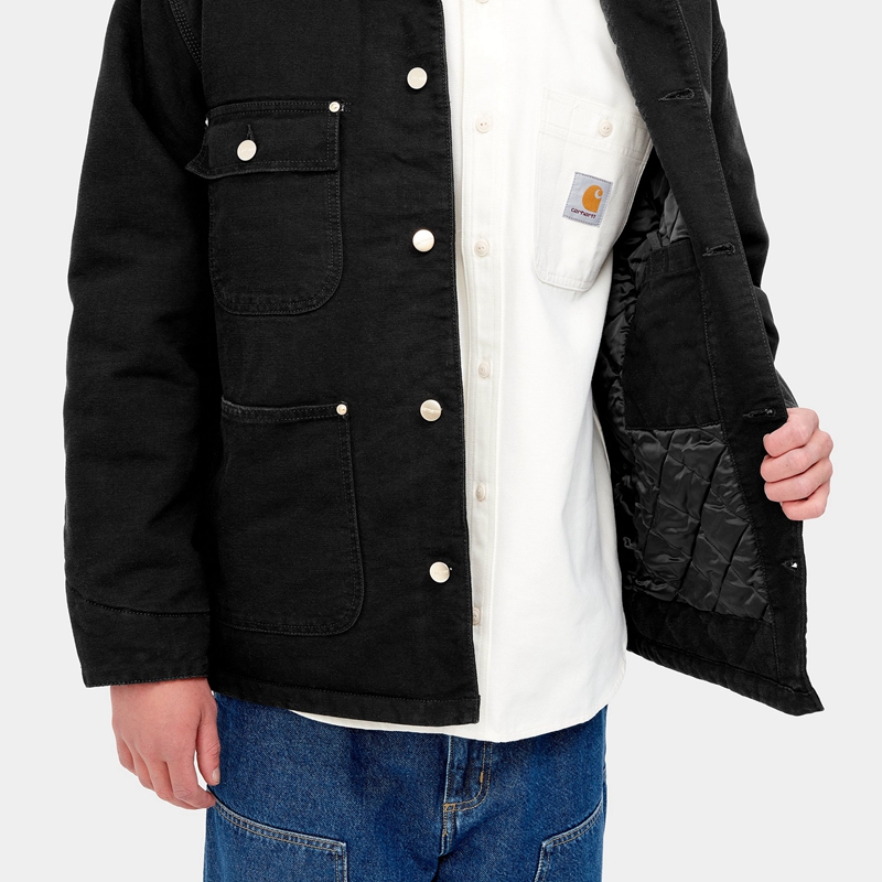 Black Men Carhartt OG Chore Coats | SGN-971056