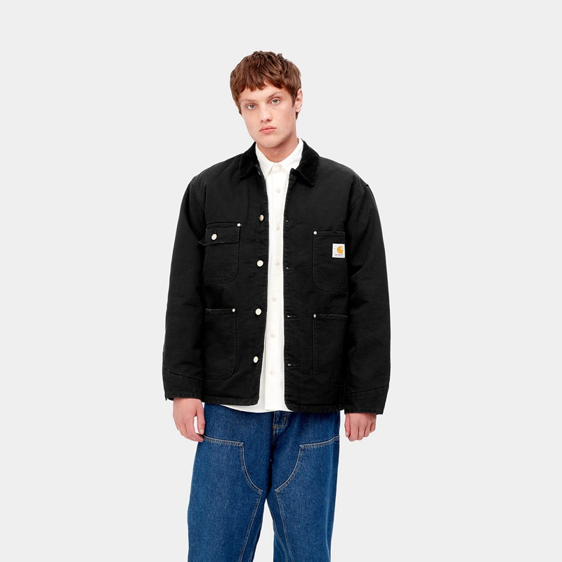 Black Men Carhartt OG Chore Coats | SGN-971056