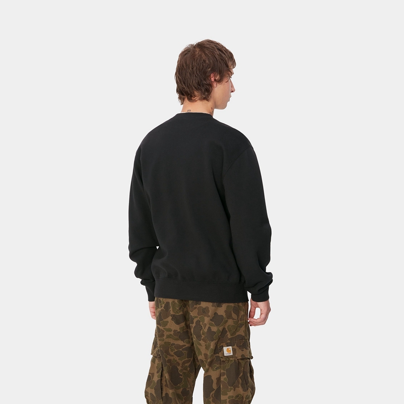 Black Men Carhartt Pepe Be Nice Sweatshirt | BVM-580241