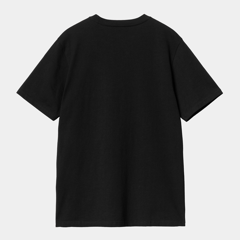 Black Men Carhartt Pocket T-Shirt | ZBA-910428