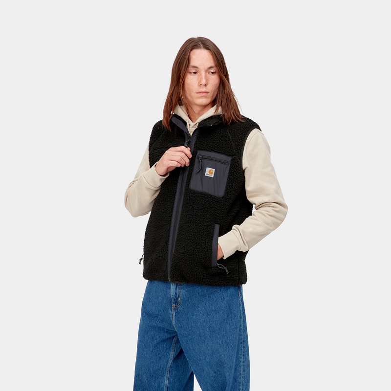 Black Men Carhartt Prentis Liner Vest | EBA-410532