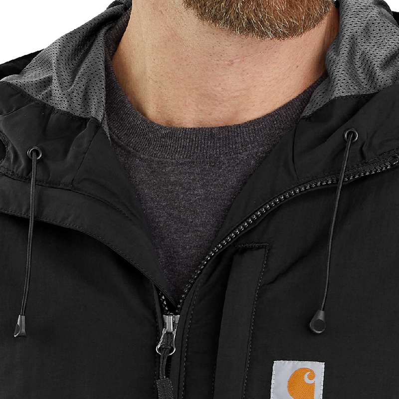 Black Men Carhartt Rain Defender® Relaxed Fit Lightweight Jackets | ZYE-805347