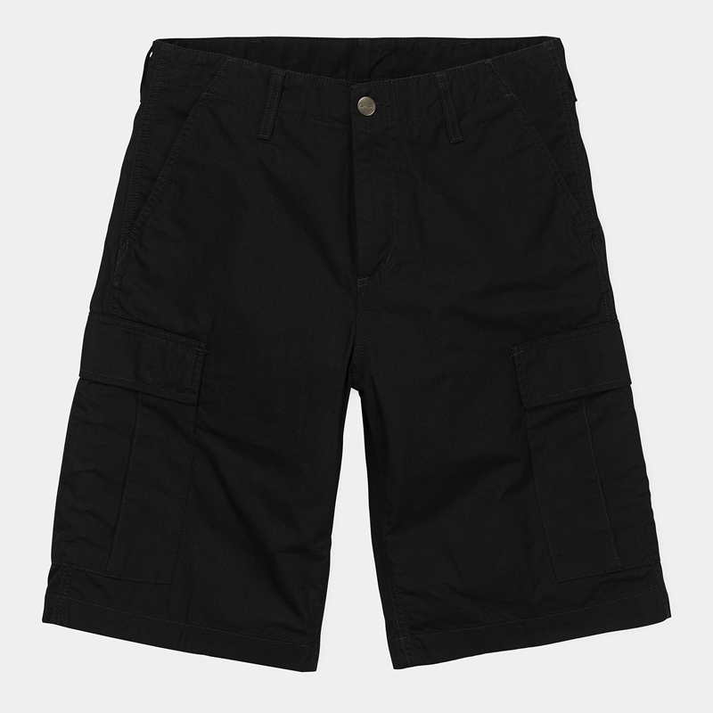 Black Men Carhartt Regular Cargo Shorts | ZSM-142096