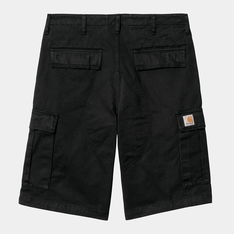 Black Men Carhartt Regular Cargo Shorts | KMU-614978