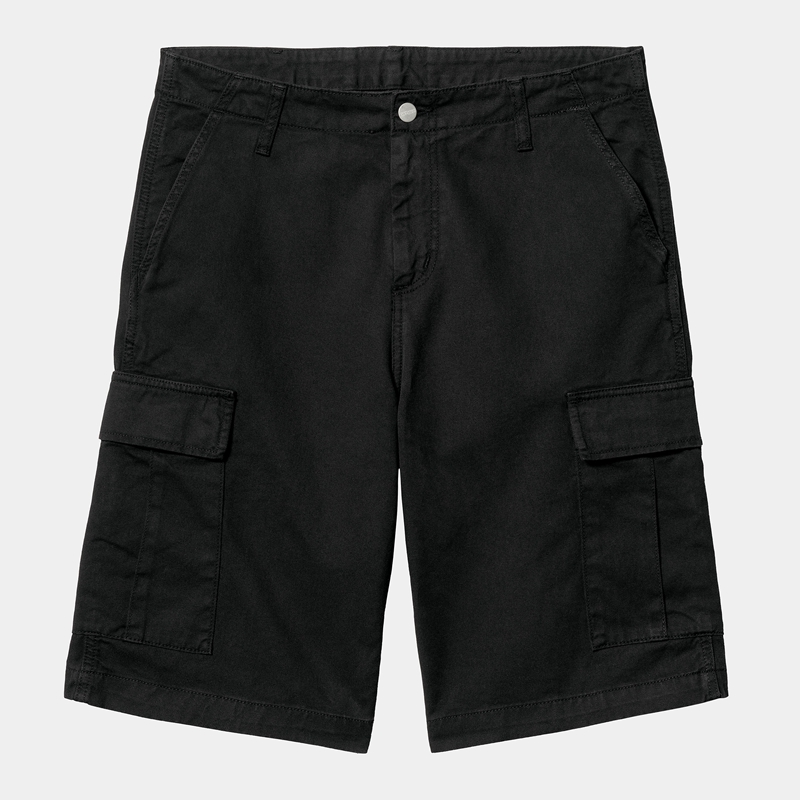 Black Men Carhartt Regular Cargo Shorts | KMU-614978