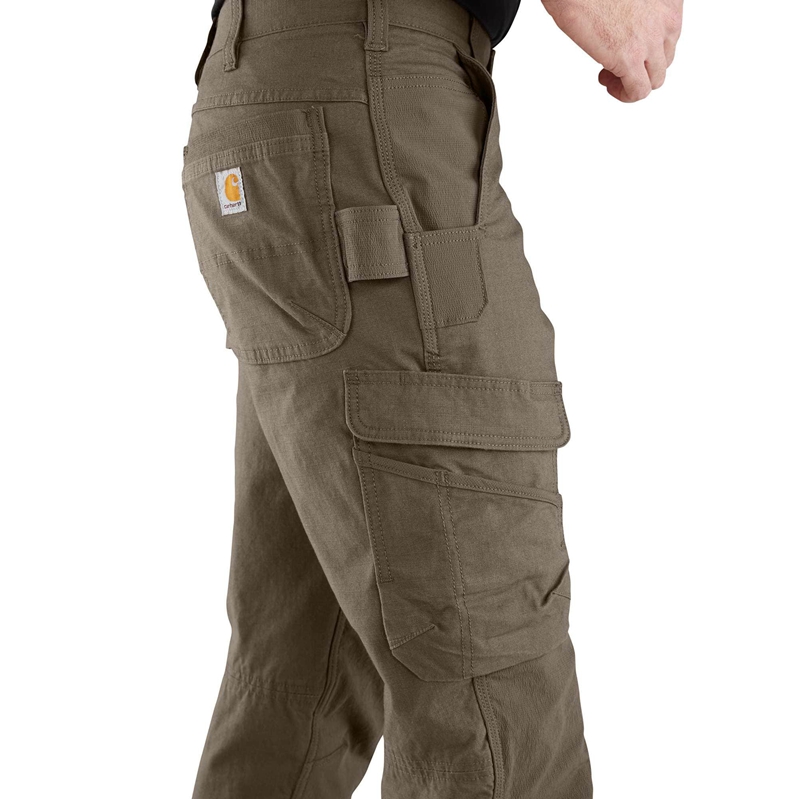 Black Men Carhartt Rugged Flex® Steel Cargo Double-Front Pants | FWJ-587206