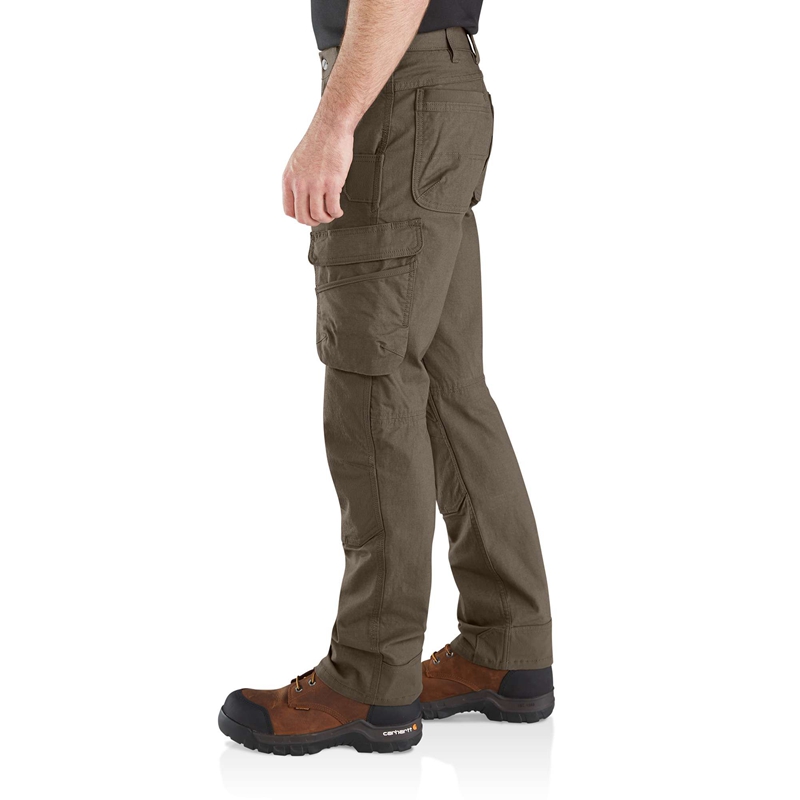 Black Men Carhartt Rugged Flex® Steel Cargo Double-Front Pants | FWJ-587206