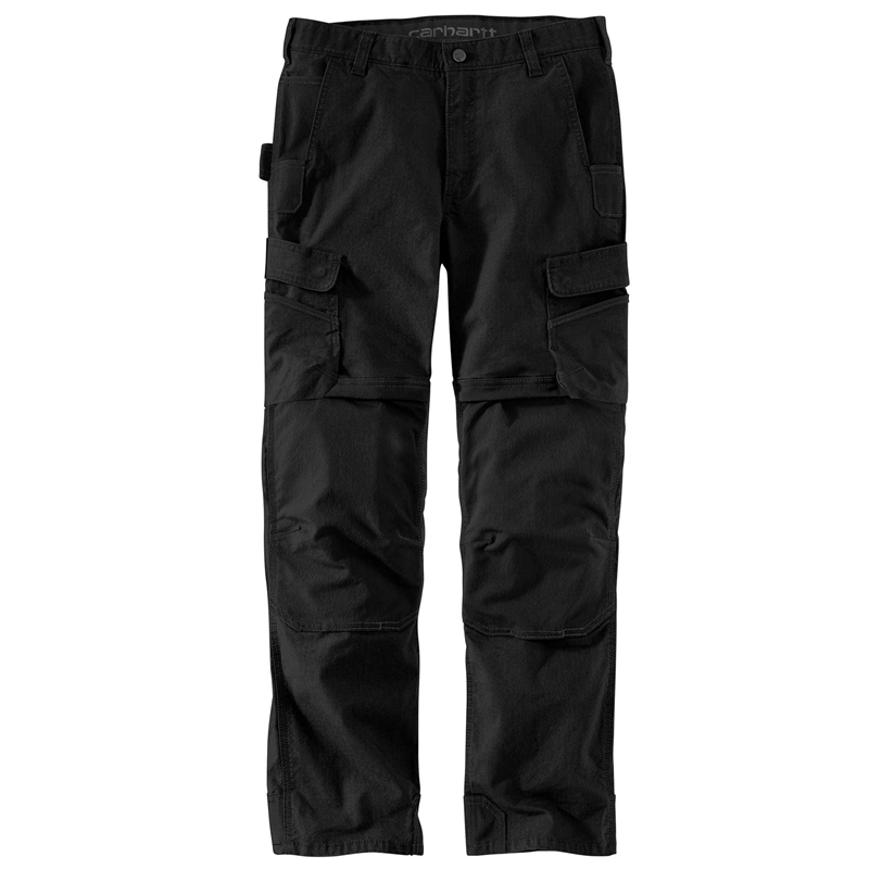 Black Men Carhartt Rugged Flex® Steel Cargo Double-Front Pants | FWJ-587206