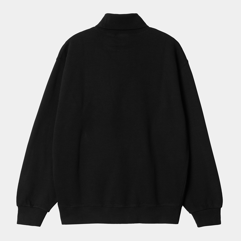 Black Men Carhartt Script Mockneck Sweatshirt | WZN-759243