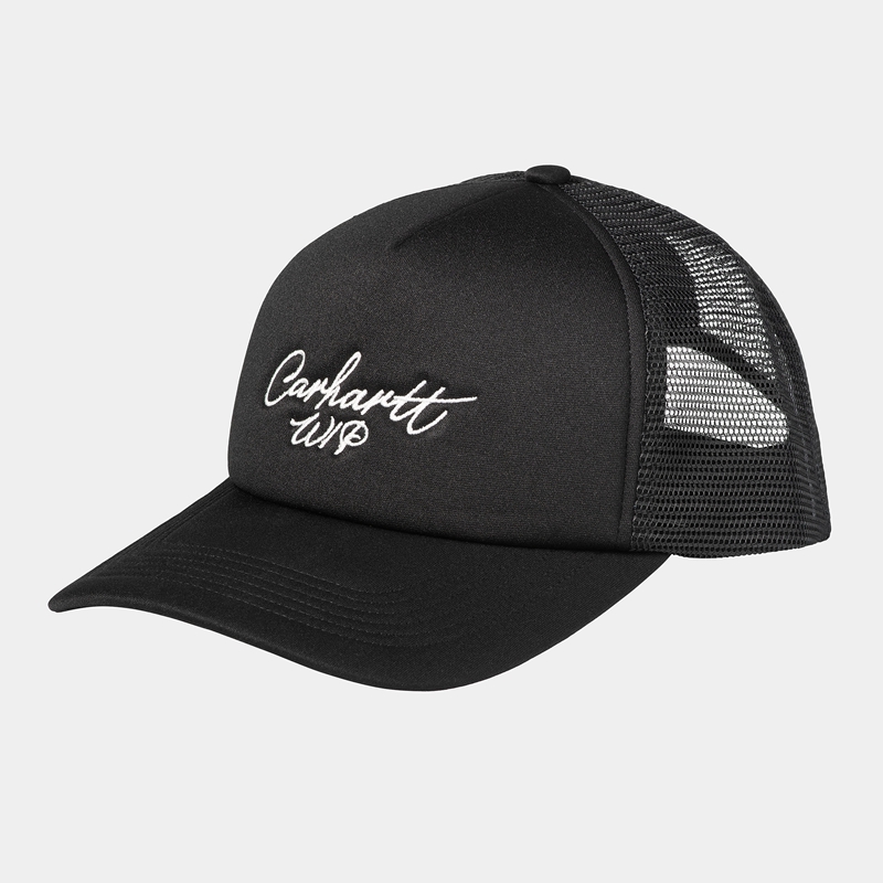 Black Men Carhartt Signature Trucker Hats | RTL-953018