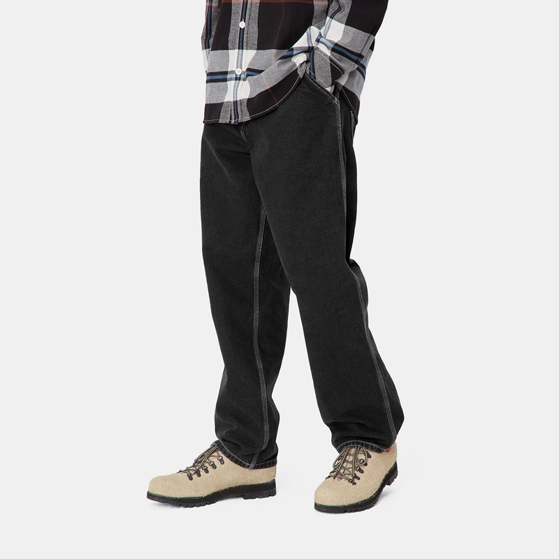 Black Men Carhartt Simple Pants | FTD-194056