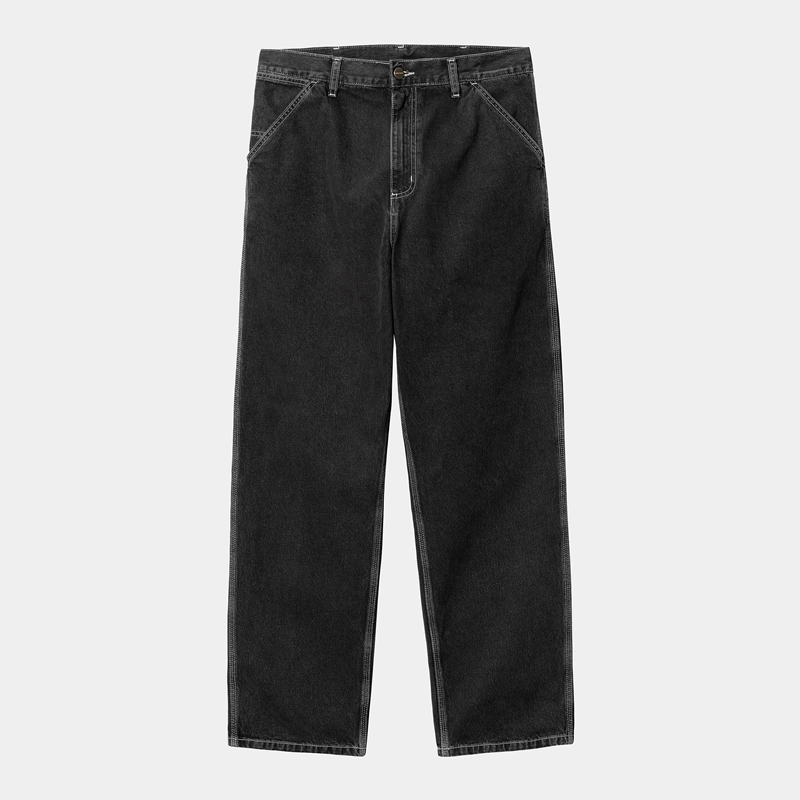 Black Men Carhartt Simple Pants | FTD-194056