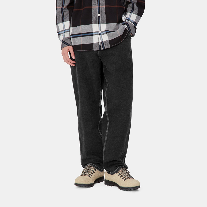 Black Men Carhartt Simple Pants | FTD-194056