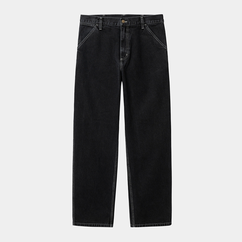 Black Men Carhartt Simple Pants | YQE-302148