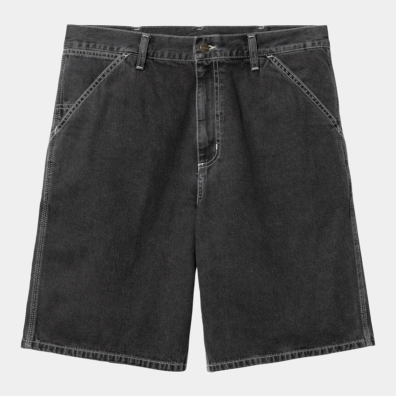 Black Men Carhartt Simple Shorts | FVJ-721490