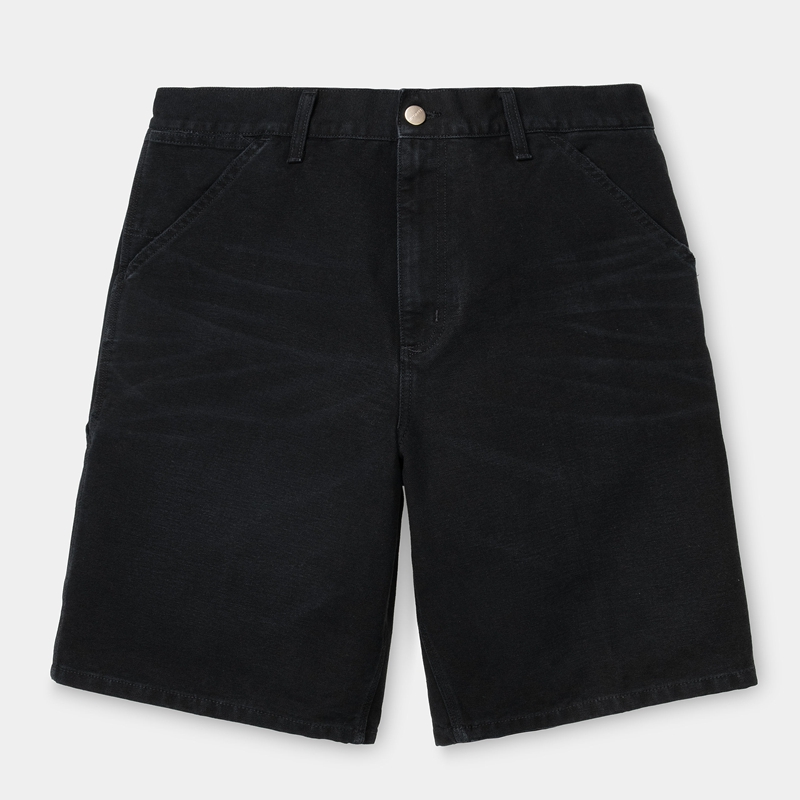 Black Men Carhartt Single Knee Shorts | KYS-568901