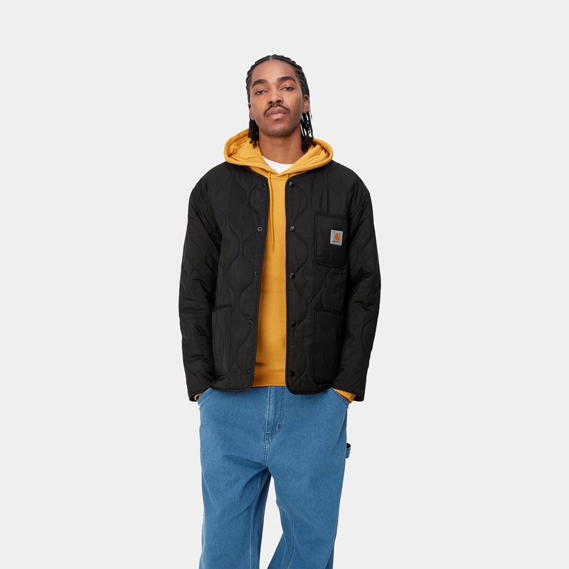 Black Men Carhartt Skyton Liner Jackets | SAF-178920