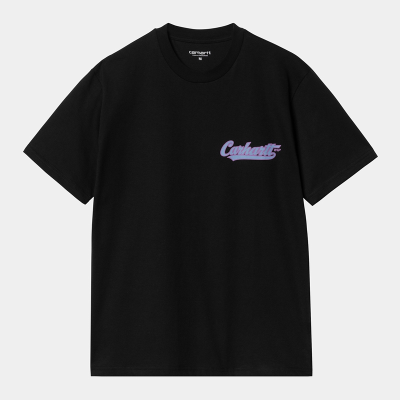 Black Men Carhartt Spill T-Shirt | KCV-216375