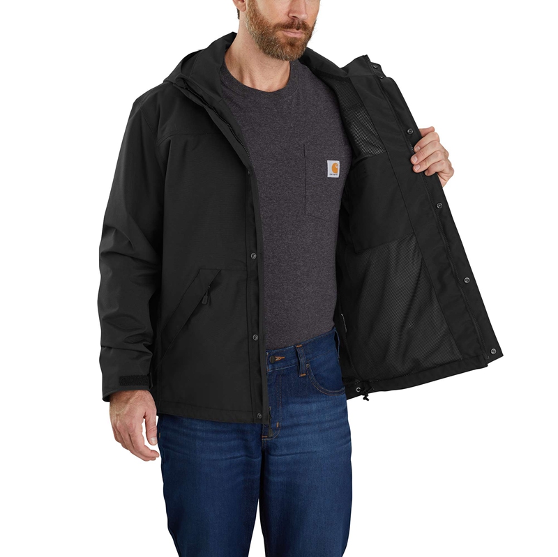 Black Men Carhartt Storm Defender® Jackets | HRT-864193