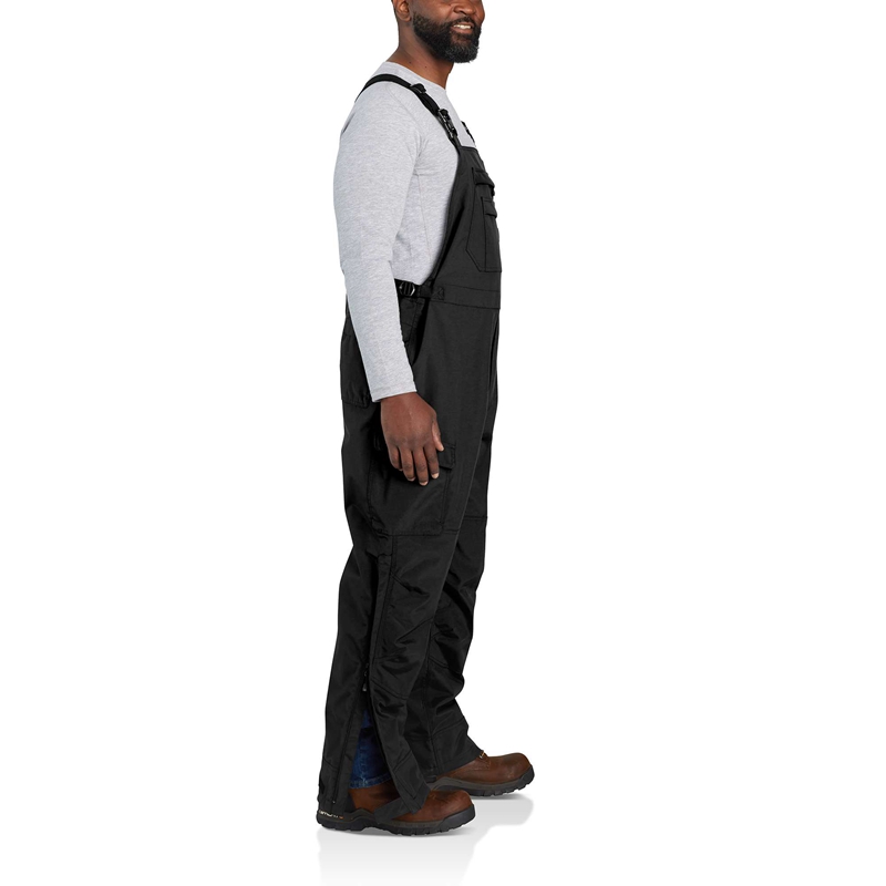 Black Men Carhartt Storm Defender® Loose Fit Heavyweight Bib Overalls | AUP-014758