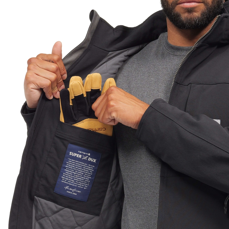 Black Men Carhartt Super Dux® Full Swing® Insulated Tech Jackets | JUE-521438