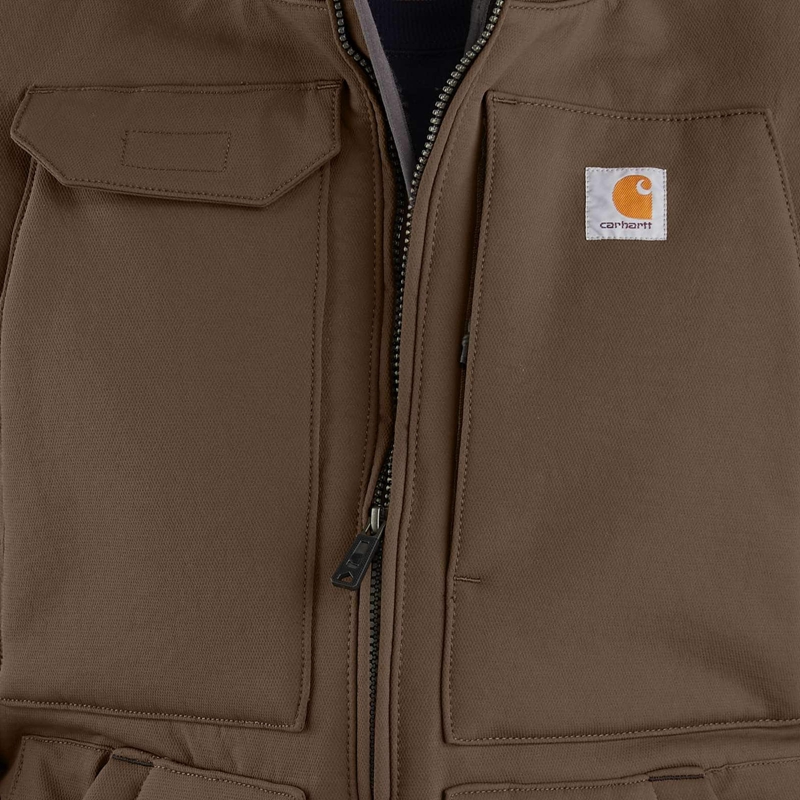 Black Men Carhartt Super Dux™ Relaxed Fit Sherpa-Lined Vest | BSX-036458