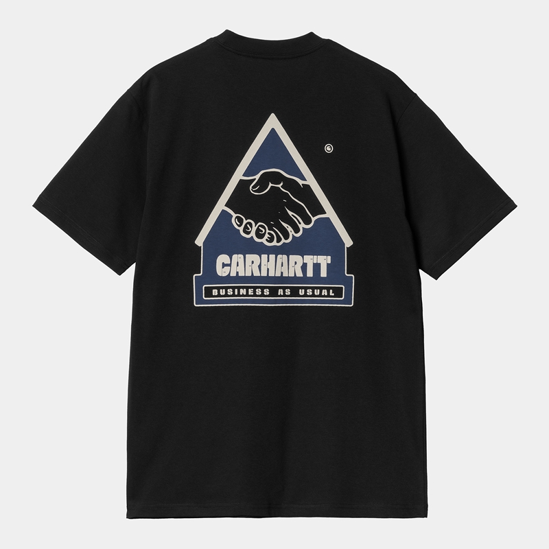 Black Men Carhartt Trade T-Shirt | KDY-549867