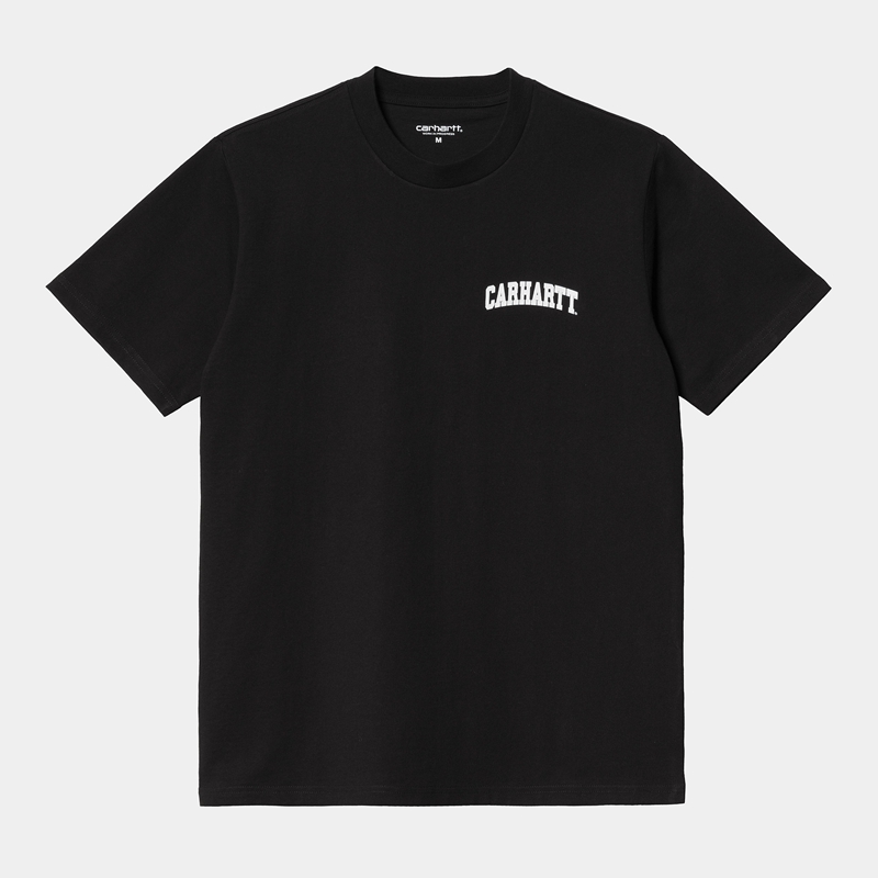 Black Men Carhartt University Script T-Shirt | GDW-170329