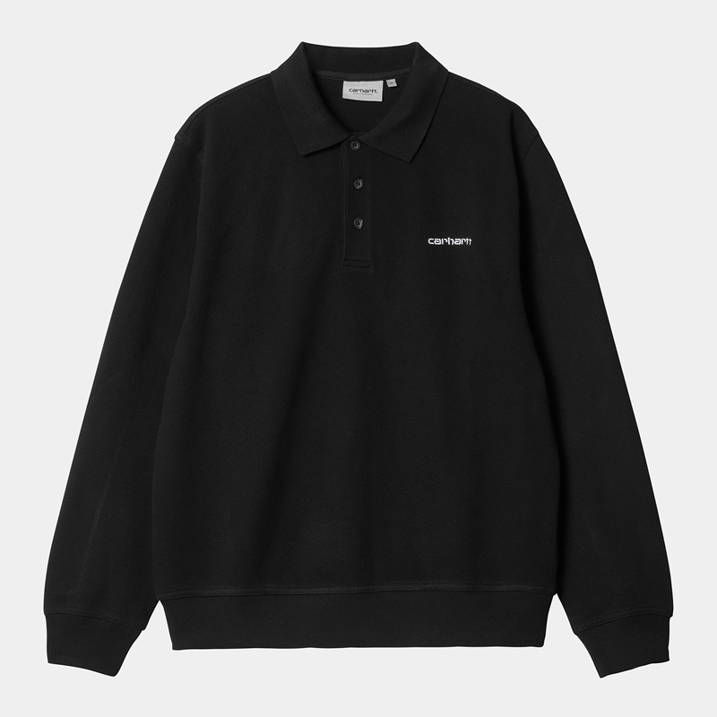 Black Men Carhartt Vance Rugby Shirts | ONP-193726