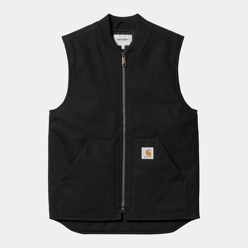 Black Men Carhartt Vest | VSM-308269