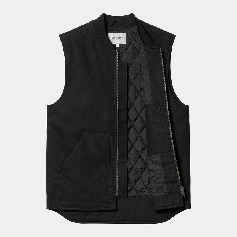 Black Men Carhartt Vest | VSM-308269