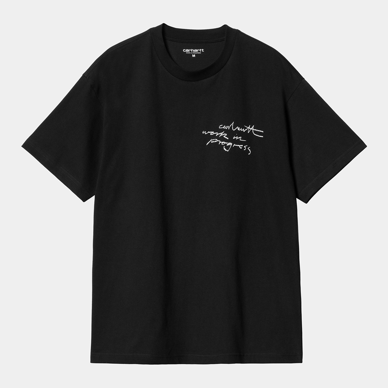 Black Men Carhartt WIP Pencil T-Shirt | XZF-106578