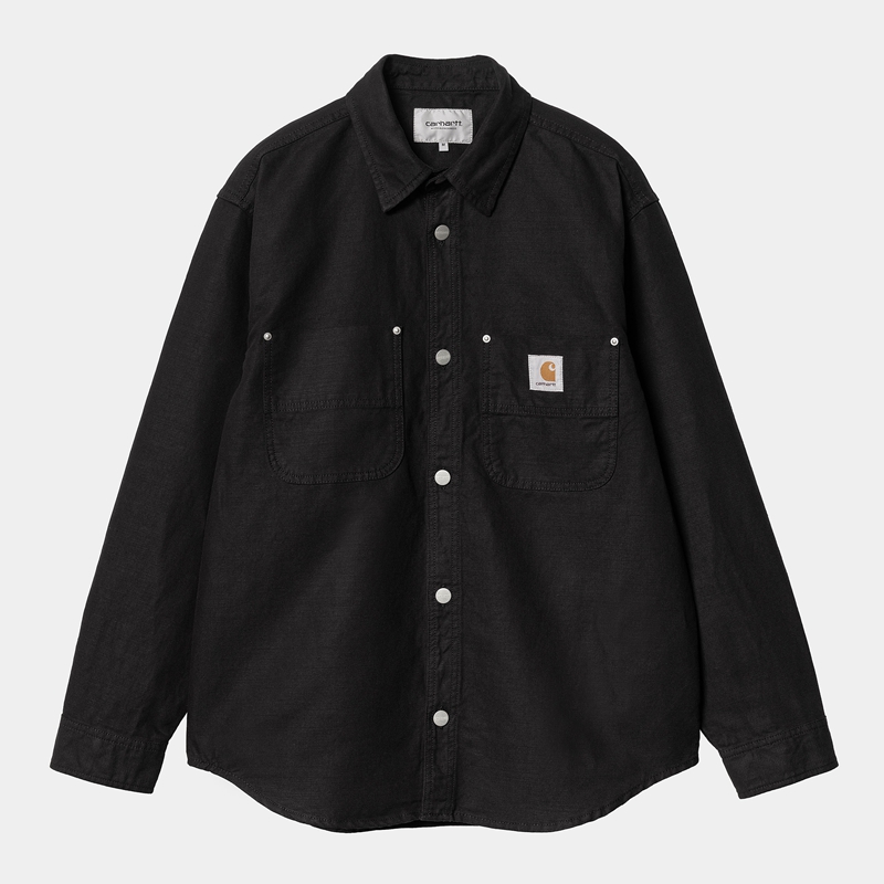 Black Men Carhartt Walter Shirt Jackets | JQM-148692