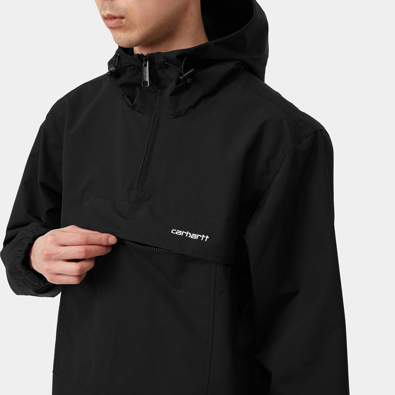 Black Men Carhartt Windbreaker Hoodie | YBS-941678