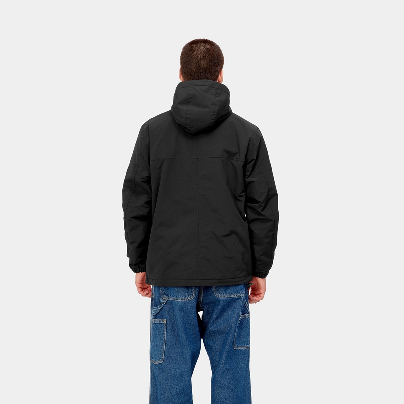 Black Men Carhartt Windbreaker Pullover | SCZ-136578