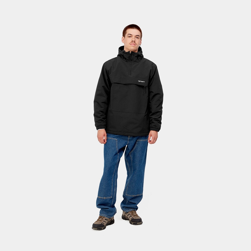 Black Men Carhartt Windbreaker Pullover | SCZ-136578