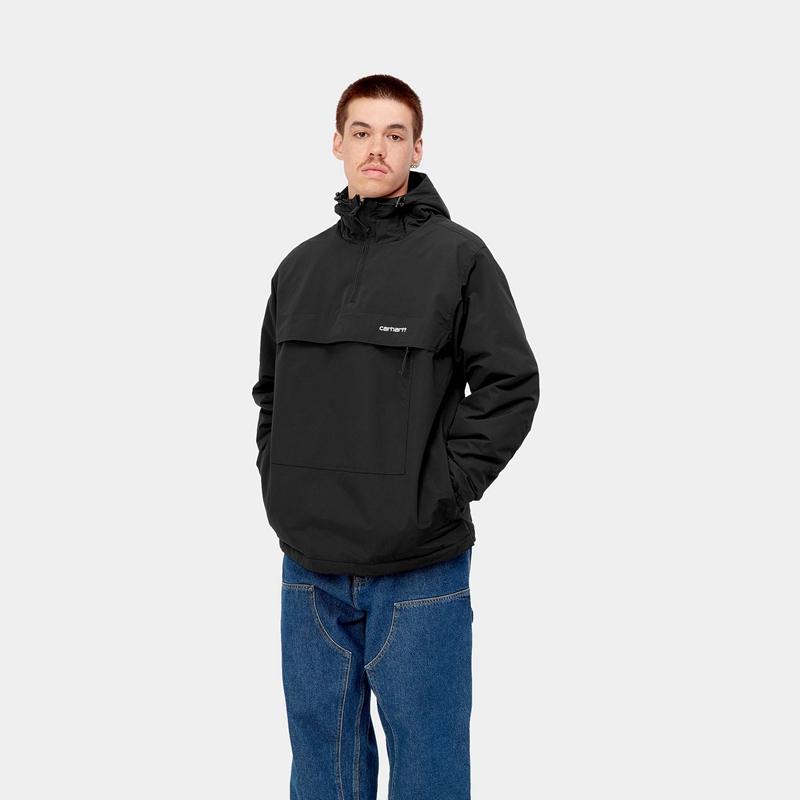 Black Men Carhartt Windbreaker Pullover | SCZ-136578