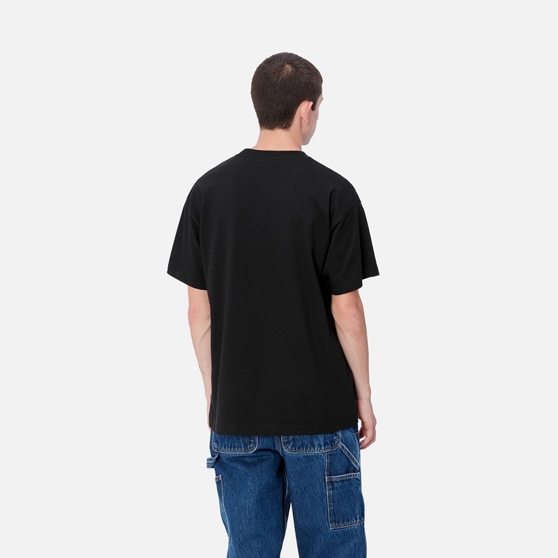 Black Men Carhartt Yute T-Shirt | VHO-309754