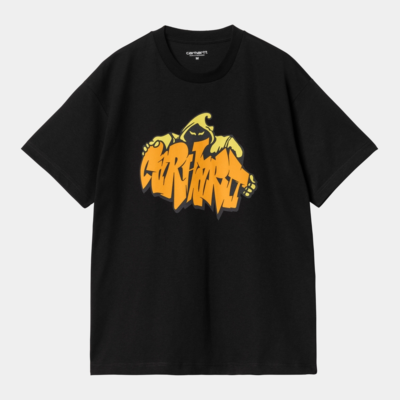 Black Men Carhartt Yute T-Shirt | VHO-309754