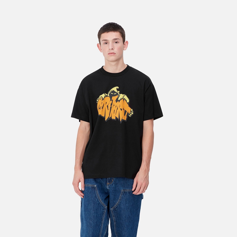 Black Men Carhartt Yute T-Shirt | VHO-309754