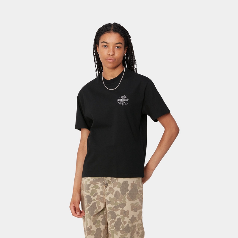 Black Women Carhartt Ablaze T-Shirt | UVW-678193