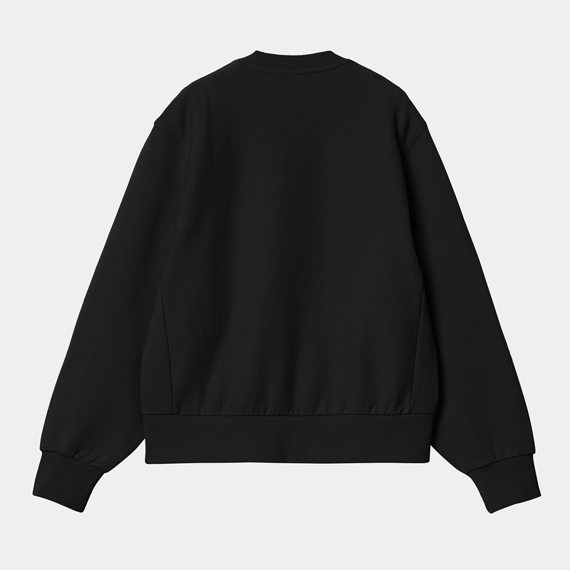 Black Women Carhartt American Script Sweatshirt | FDP-962518